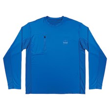 Ergodyne 6689 Cooling Long Sleeve Sun Shirt With Uv Protection, Blue, 3Xl