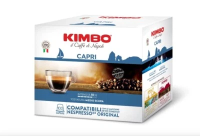 200 CAPSULE CAFFÈ KIMBO MISCELA CAPRI PER MACCHINE NESPRESSO ...EX NAPOLI