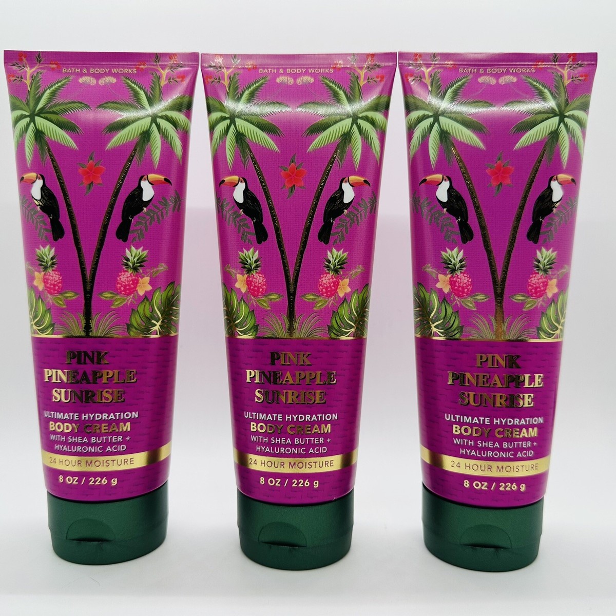 3-PACK BATH & BODY WORKS PINK PINEAPPLE SUNRISE SHEA BUTTER