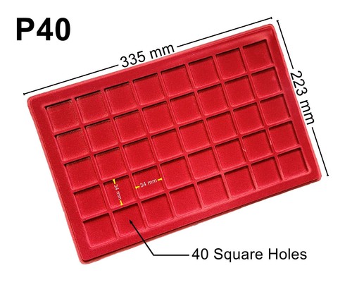 Red Tray Protection Display Coin Coins Medals Medal Transparent Cover Many Types - Picture 22 of 50