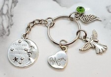 "I love you to the moon and back" Memorial Keyring Funeral Gift Sympathy Gift