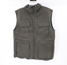 Vintage Banana Republic Vest Men s Medium waxed Utility Pockets Cotton Nylon