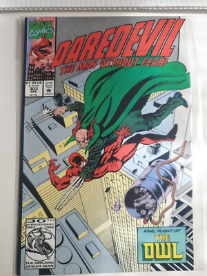 Daredevil The Man Without Fear #303 (1990 Marvel Comics) Rare UK Price Variant 