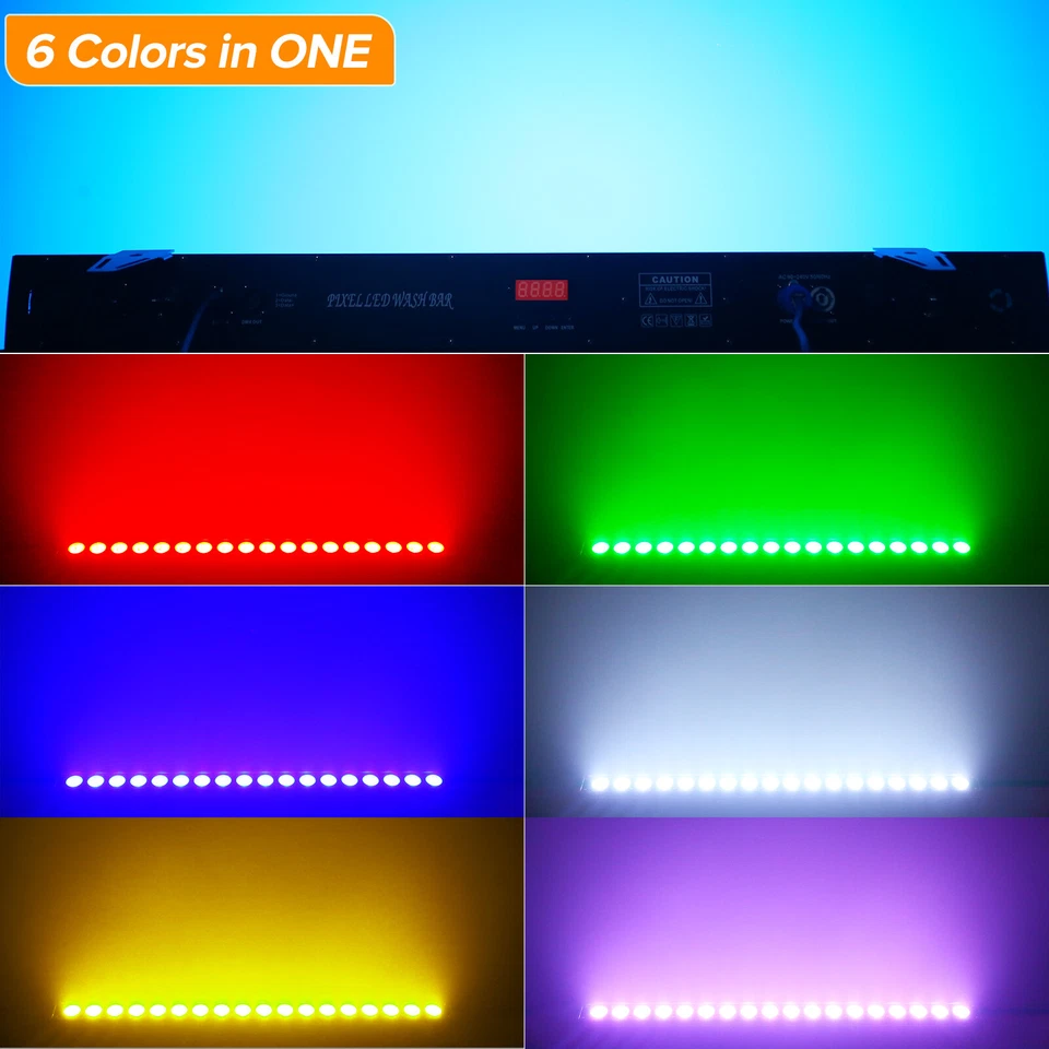 270W LED Wall Washer Lichtleiste RGBWAUV DMX DJ Partylicht Bar Bühnenbeleuchtung - Bild 4 von 4