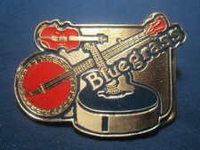 Vintage Pewter Belt Buckle BLUEGRASS Fiddle Banjo j10n
