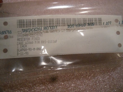 OHMITE / VICTOREEN RESISTOR PART # RX-1M-111 NSN: 5905-01-252-5742 RX1-11116F - Picture 2 of 2