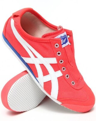 Onitsuka Tiger Mexico 66 Slip On Red Sz US EU 39 Excellent D3K5N Rare 