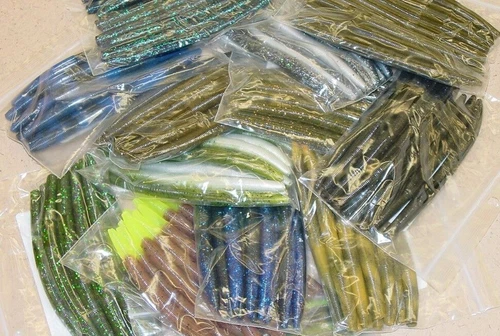 5" Stick Senko Style Mix and Match Assortment 100 count bag bulk Bass Worm