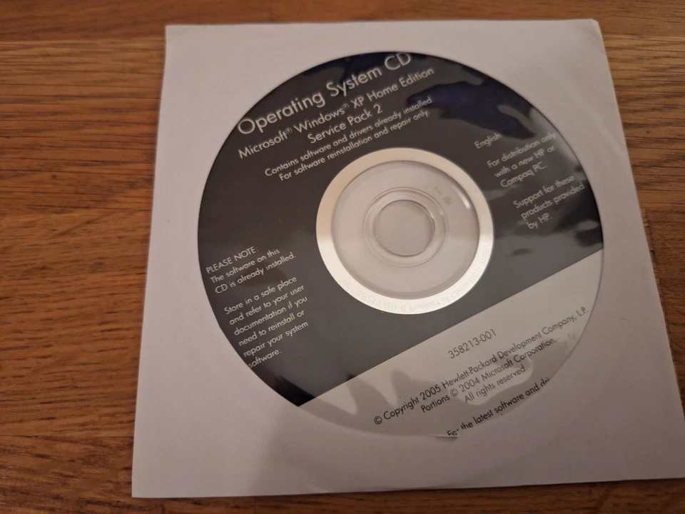 Windows XP Home Edition SP2 - HP Operating System CD for Compaq PC - Image 2 of 2