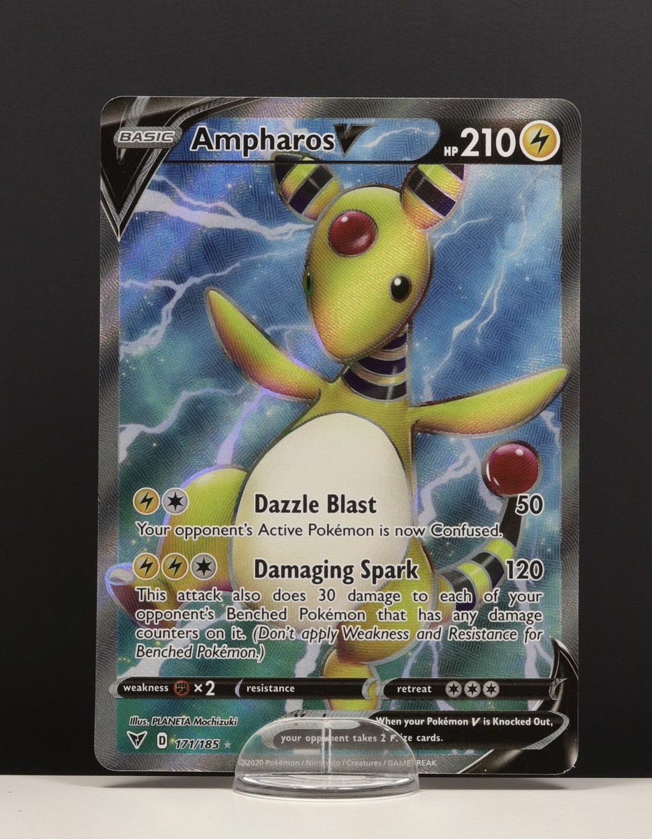 ampharos v pokemon card value Ampharos V Full Art 171/185 Vivid Voltage Pokemon Card NM/M