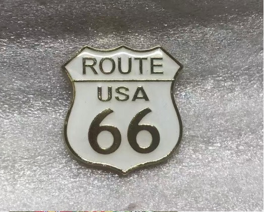 Route 66 Shield 3/4" BLACK WHITE Small Bike Motorcycle Hat C