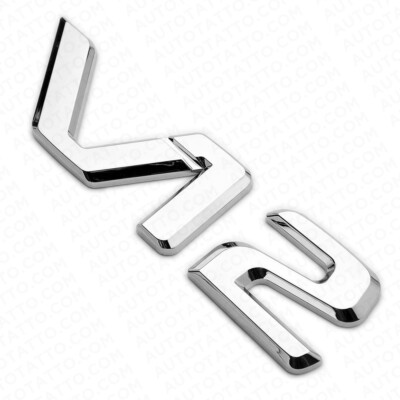 V12 AMG Emblem Fender Side Badge GLOSS BLACK Nameplate for Mercedes