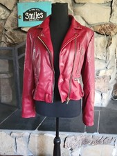 House Of London CB Leather Moto Jacket Woman Size Small