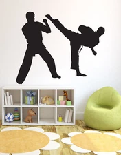 Karate Martial Arts Wall Decal Sticker. Window Decal Sticker. 5ft Tall. #223