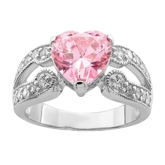 Anillos de moda banda de circonio de amor