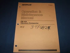 CAT CATERPILLAR CB-434 VIBRATORY COMPACTOR OPERATION & MAINTENANCE MANUAL