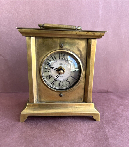 Vintage Timeworks Solid Brass Antique Clock Series 1906 Berkeley, CA WORKS!