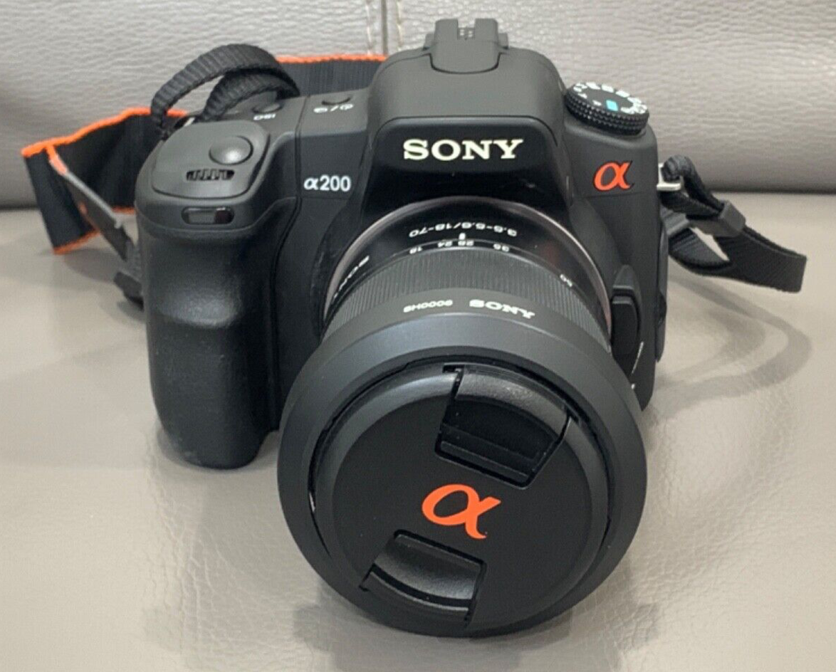 Sony Alpha A200 DSLR 10.2MP Digital SLR Camera - Black (Kit w/ DT 18-70mm  Lens)