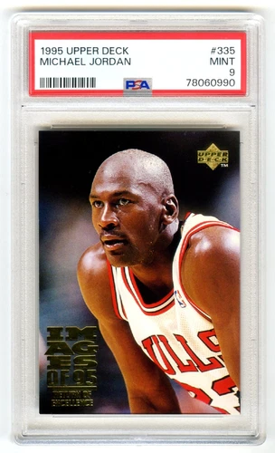 MICHAEL JORDAN~POP 149~1995 UPPER DECK RETURN of EXCELLENCE PSA-9 MINT CARD #335