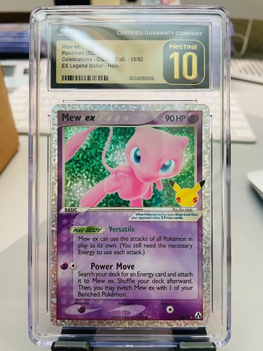 Pokemon CGC 10 PRISTINE Celebrations Classic Collection 88/92 - Mew ex