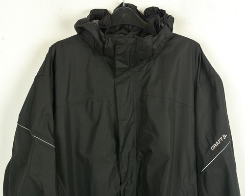 Giacca Impermeabile Con Cappuccio Craft L3 Protection Uomo 2XL Nero Zip Top - Foto 4 di 5