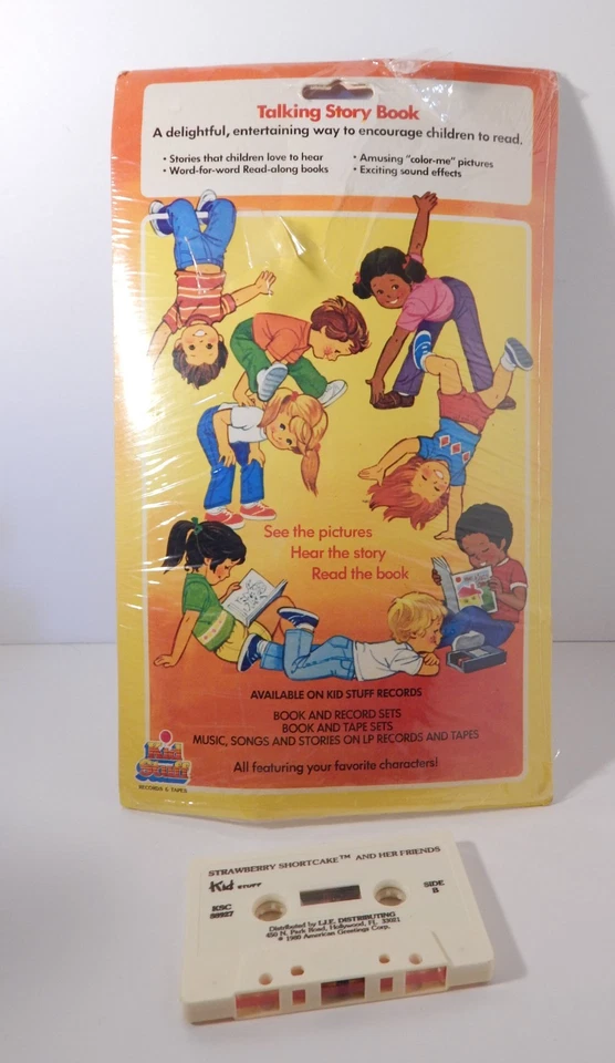 Strawberry Shortcake and Her Friends 1980 libro casete nuevo sin sellar Foto 4 de 4