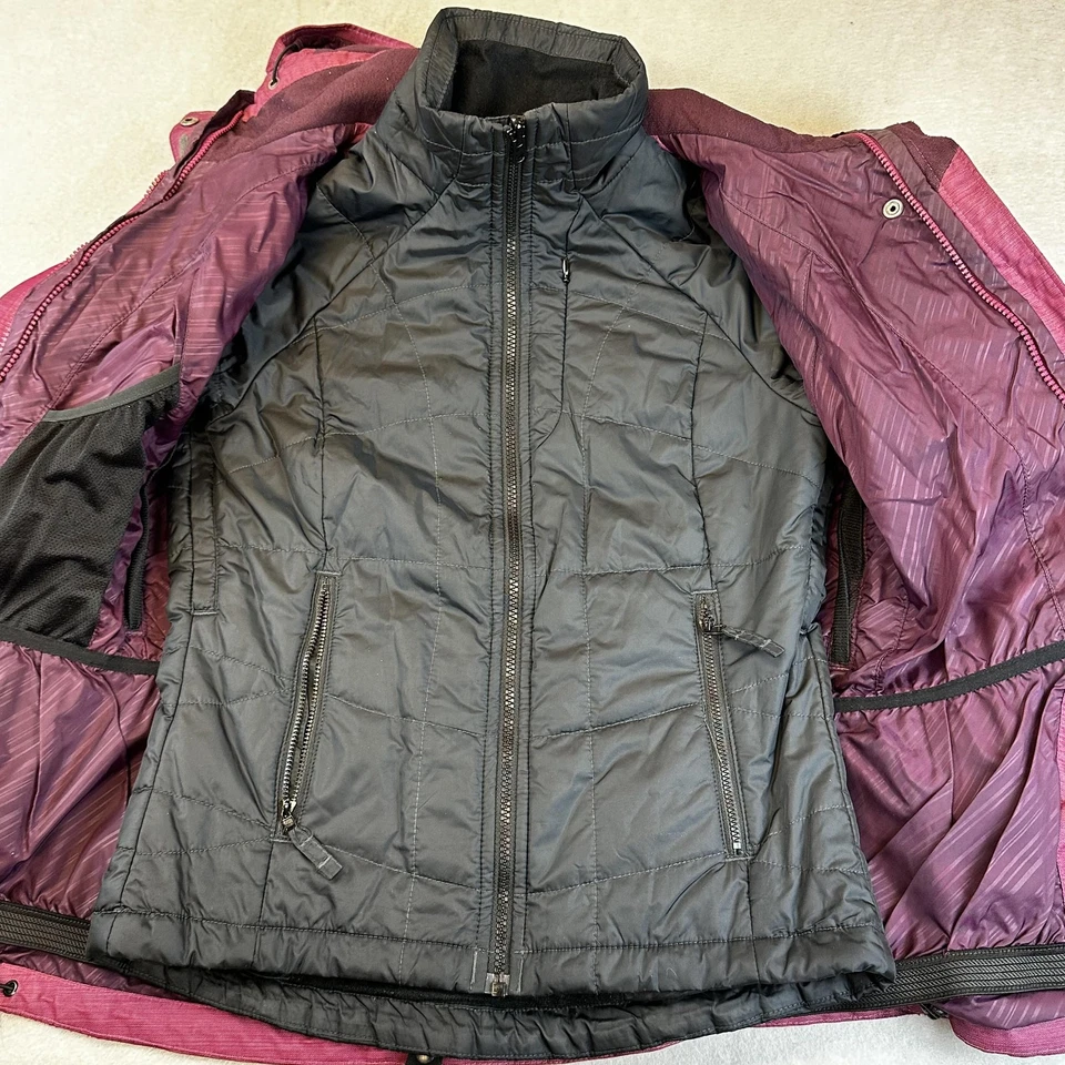 Columbia Jacket Womens XS Purple Interchange Omni-Tech 3-in-1 Ski Snow Hooded - Image 3 of 4