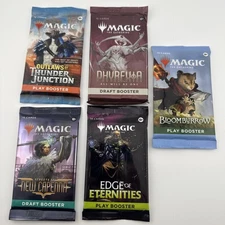 MTG Five Booster Pack Variety Lot - Bloomburrow, Edge of Eternities and more