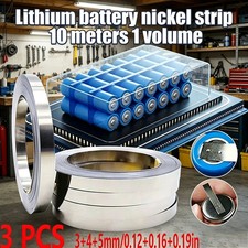 30M Pure Nickel Strip Tape 3Pcs For 18650 Li Battery Spot Welding Tool DIY Kit