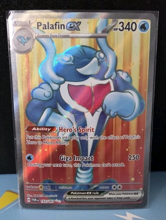 Palafin ex 193/167, Twilight Masquerade, Ultra Rare, NM Condition.