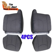 For 2003-2007 Chevy Silverado 1500 WT Front Bottom-Top Cloth Seat Cover Gray 69C