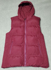 Lululemon Women s Hooded Puffer Vest Size 6 Burgundy Quilted Insulated Zip