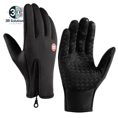 Guanti Invernali Uomo/Donna Touchscreen Antivento Impermeabili Con Cerniera