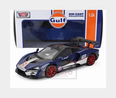 1:24 MOTORMAX Mclaren Senna #56 Gulf Racing 2018 Blue Silver Black MTM79668 - Photo 1/2