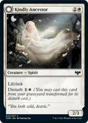 Kindly Ancestor / Ancestor's Embrace - VOW MTG - Light Play