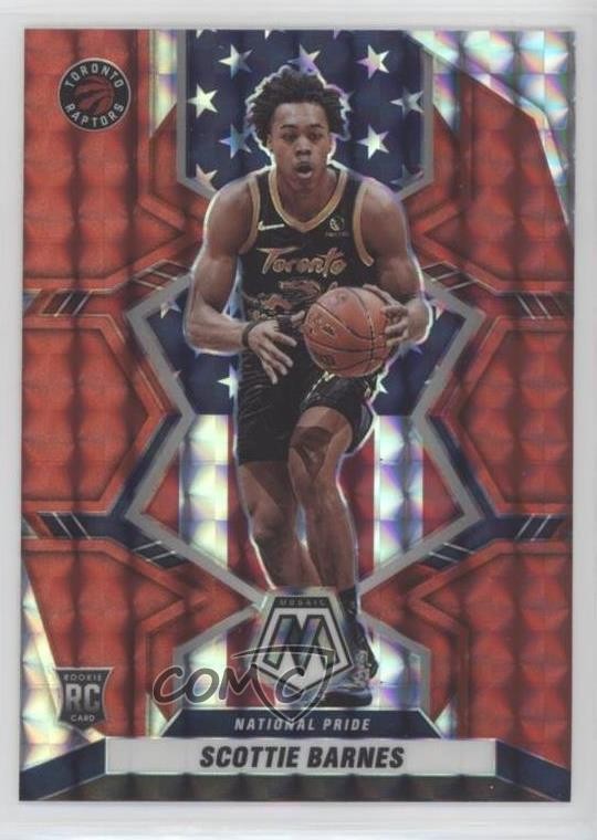 2021 Panini Mosaic National Pride Red Prizm Scottie Barnes #257 Rookie RC 0y07