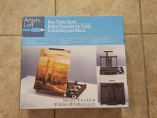 Artist Loft New Box Table Easel Black Wood with Storage Drawer