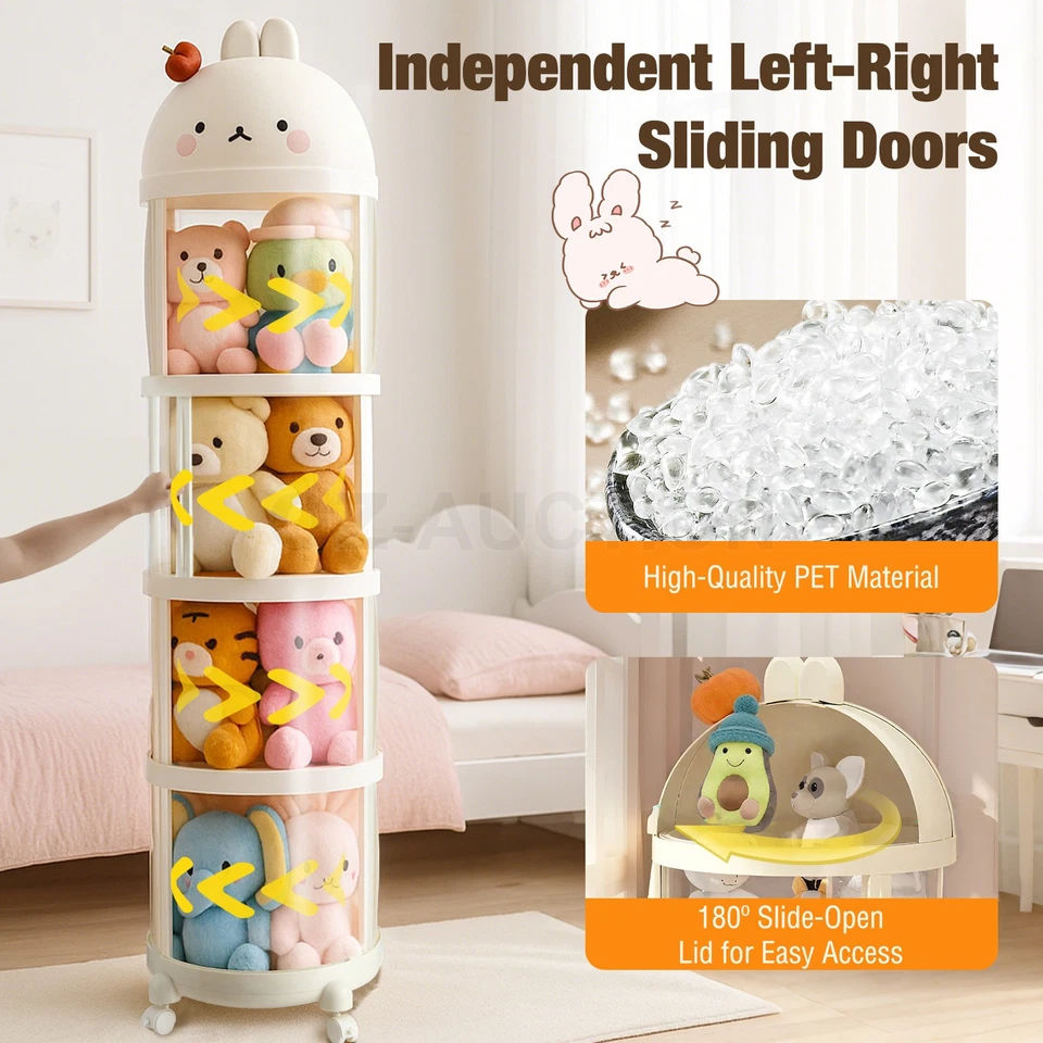 Kids Toys Storage Tube Box Stuffed Animal Zoo Plush Soft Doll Display 181x38cm - image 3 of 4