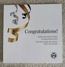 2022 W Silver Proof Eagle Congratulations! US Mint Set