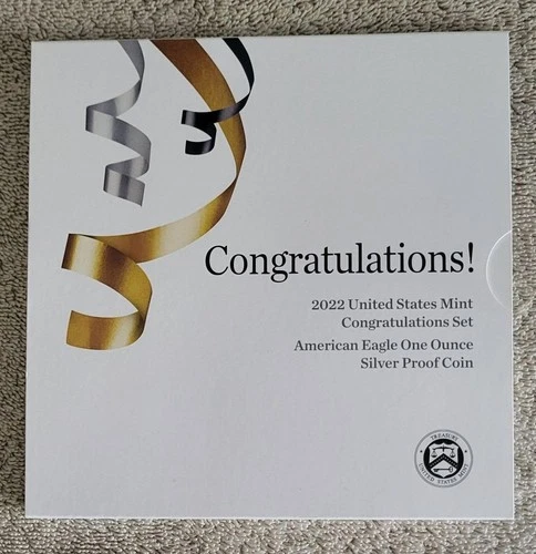 2022 W Silver Proof Eagle Congratulations! US Mint Set