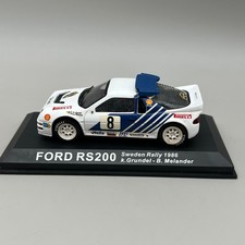 1/43 Ford RS200 Group B Sweden Rally 1986 #8 Grundel Melander Diecast Model