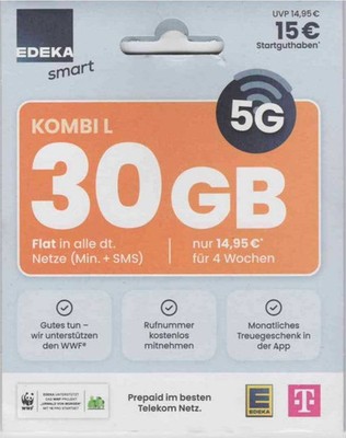 Edeka SIM Karte Telekom Netz  0160 - 15 15 696  NEU gut merkbare VIP-Handynummer