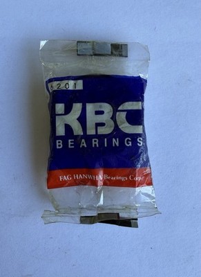 Sealed In Wrapping! KBC Deep Groove Rubber Seal Ball Roller Bearing 6201D