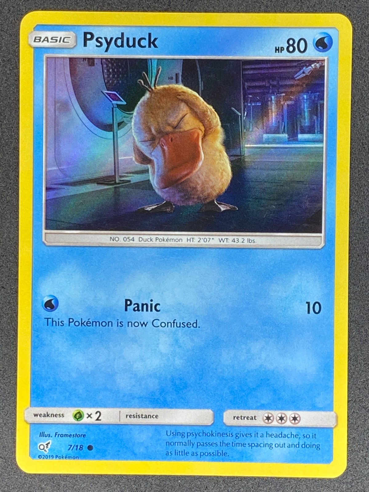 Pokémon Psyduck 7/18 DET Detective Pikachu LP/NM