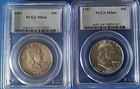 (2) 1961 MS64 Franklin Halves: PCGS 90% Silver