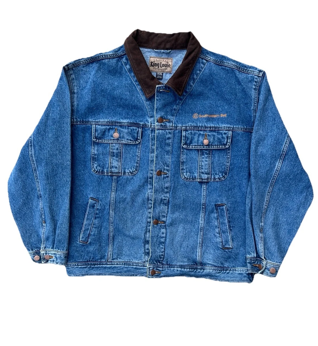 denim jacket leather collar products for sale | eBay