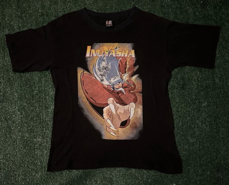 Vintage Inuyasha Shirt Anime Promo Manga Shonen Jump Sailormoon Naruto Fire RARE - Image 2 of 4