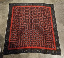 Vintage Michele pure silk square scarf hand printed and rolled