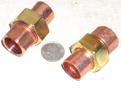 2 NEW NIBCO 1WLJ7 1/2  INCH WROT COPPER UNION SWEAT SOLDER FITTING FREE SHIP