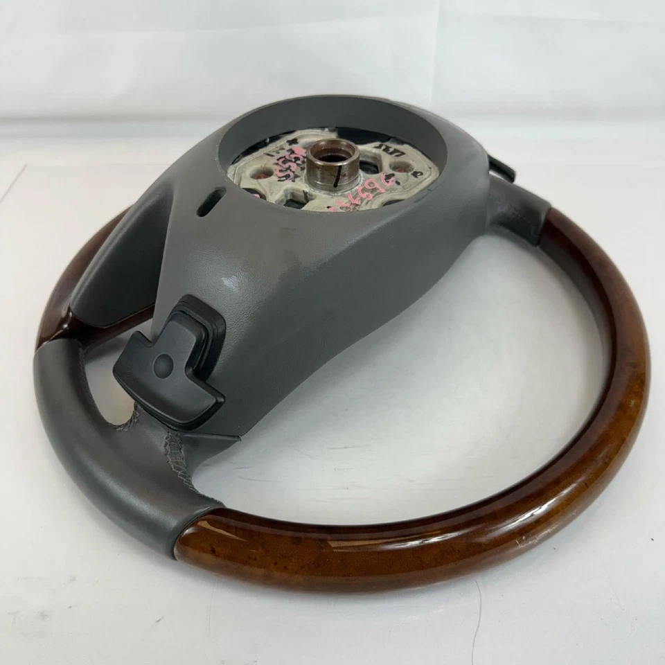 2007-2013 Mercedes S550 S600 S63 OEM Wood Leather Steering Wheel Grey - Image 3 of 4